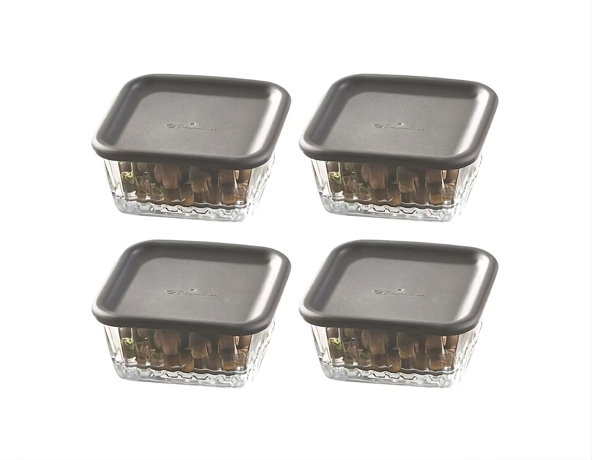Pasabahce Frezya Glasschalen mit Deckel 4er Set