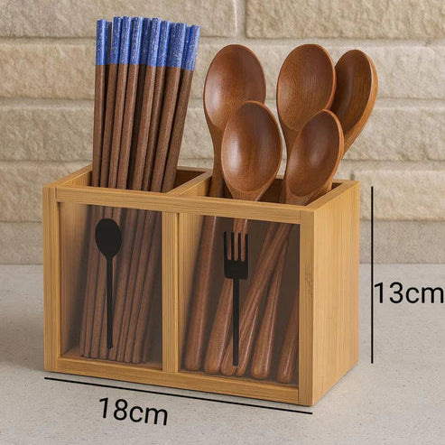 Bambus Besteckbox (2-fach)